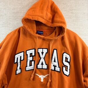 Texas Longhorns Burnt Orange Tackle Twill Hoodie Sweatshirt XL Old Varsity Brand
